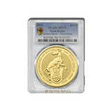 The Queen's Beasts 2021 24k Gold White Greyhound MS70