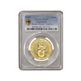 The Queen's Beasts 2020 24k Gold White Lion PCGS-graded MS69