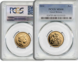 PCGS-Graded British Sovereign £1 Elizabeth II 2014 MS68