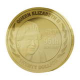 Queen Elizabeth II 95th Birthday 2021 24k Gold 2oz Twenty Dollars Coin