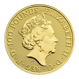 The Queen's Beasts 2021 24k Gold White Greyhound MS70