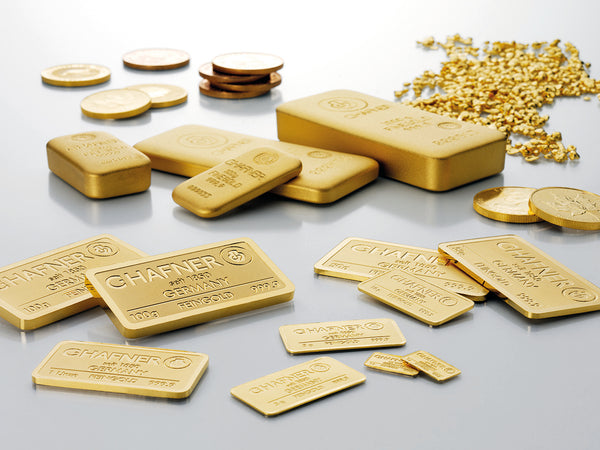 gold bars and coins