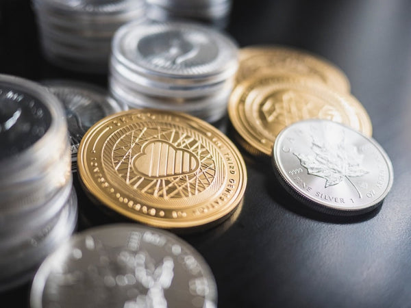 silver and gold coins