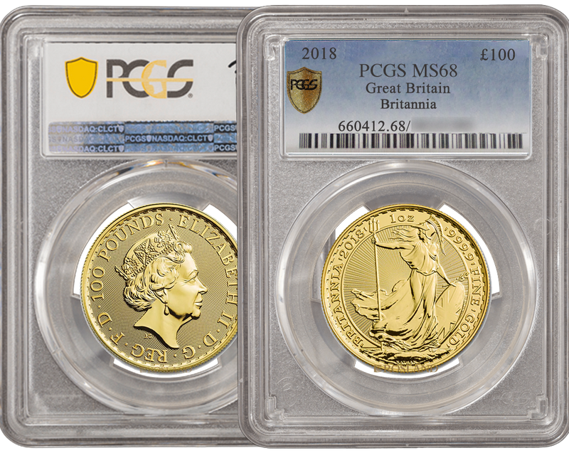 Britannia £100 1oz PCGS 2018 Random