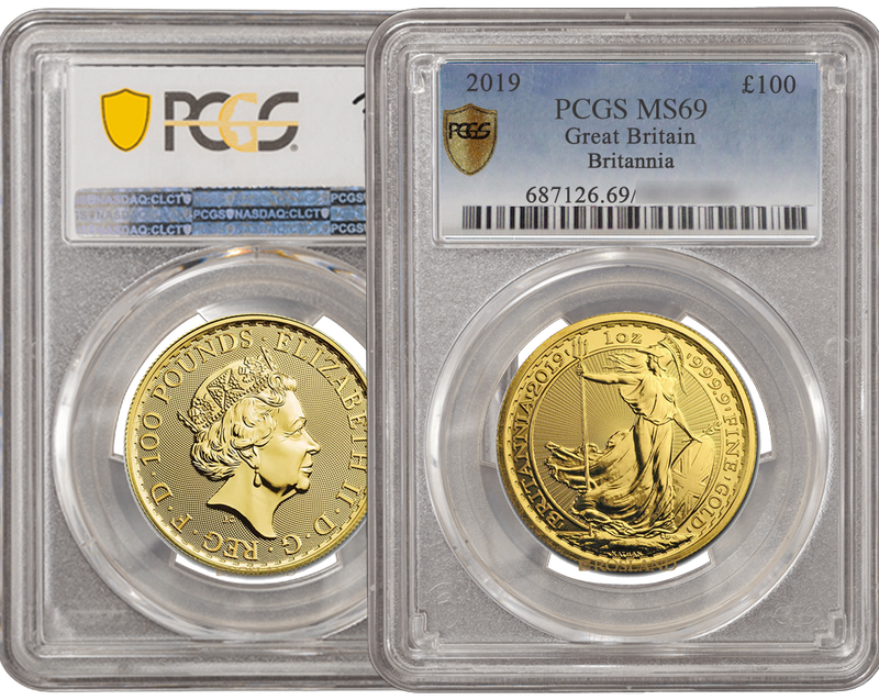 Britannia £100 1oz PCGS 2019 Random
