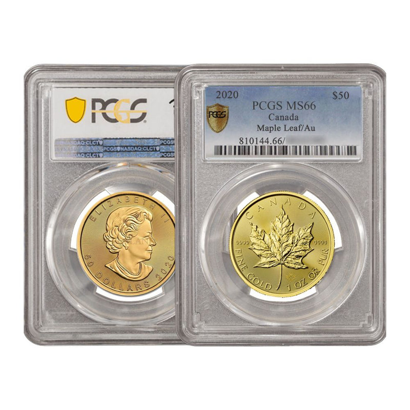 PCGS-graded 2020 Canada Maple Leaf 1oz MS66