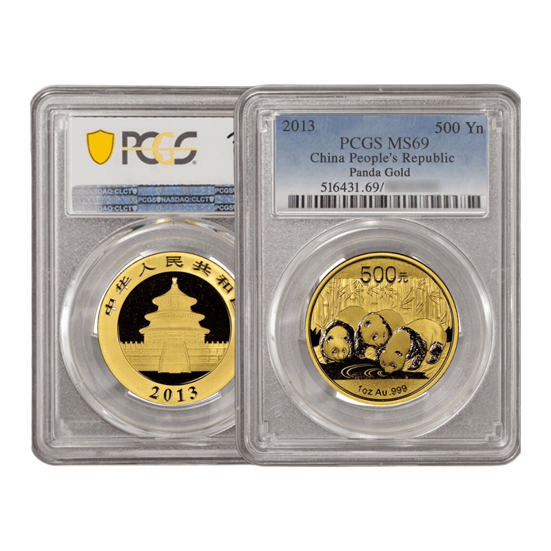 PCGS-graded 2013 Chinese Panda 1oz MS69