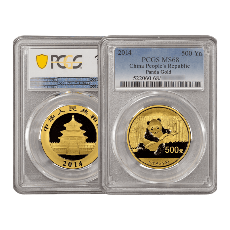 PCGS-graded 2014 Chinese Panda 1oz MS68