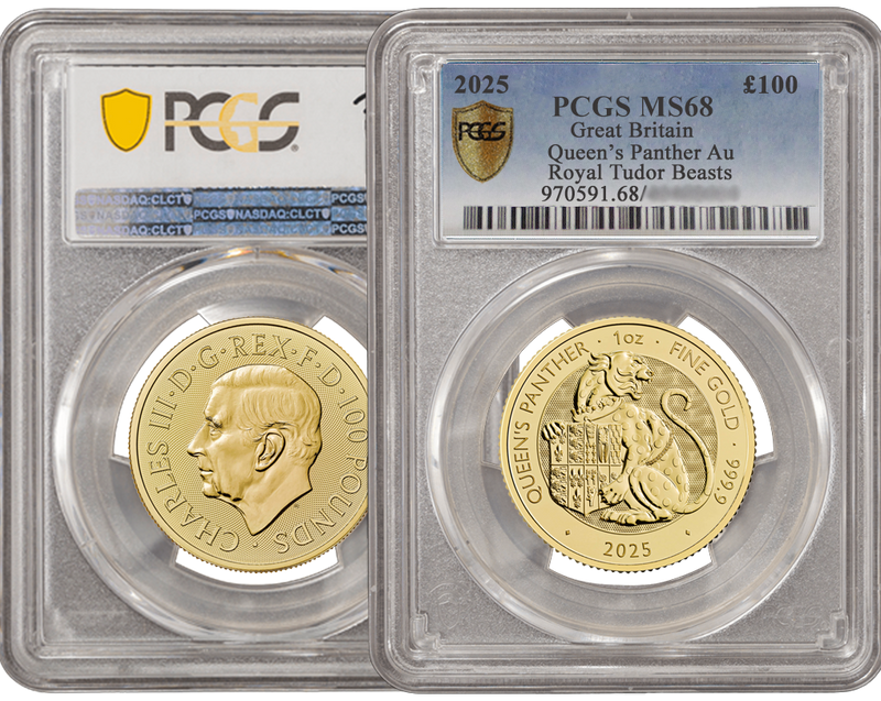 Royal Tudor Beasts 2025 Queen's Panther 1oz PCGS-graded