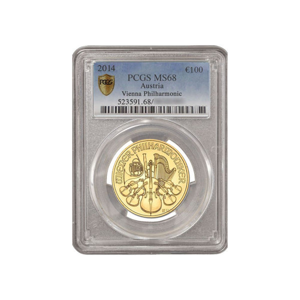 PCGS-graded Austrian Philharmonic 1oz 2014 MS68