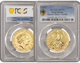 The Queen's Beasts 2017 24k Gold Griffin of Edward III MS68
