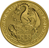 The Queen's Beasts 2017 24k Red Dragon of Wales MS69