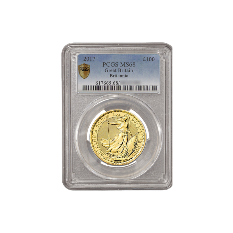 Britannia £100 1oz PCGS 2017 MS68