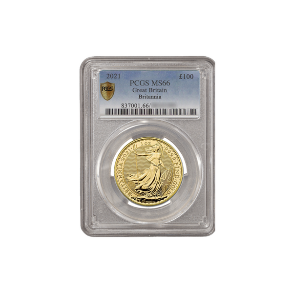 Britannia £100 1oz PCGS 2021 MS66