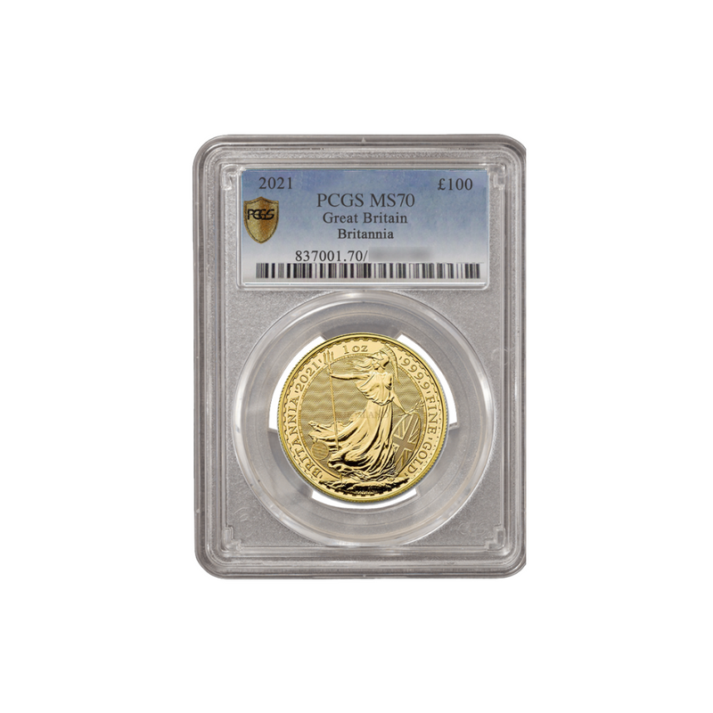 Britannia £100 1oz PCGS 2021 MS70