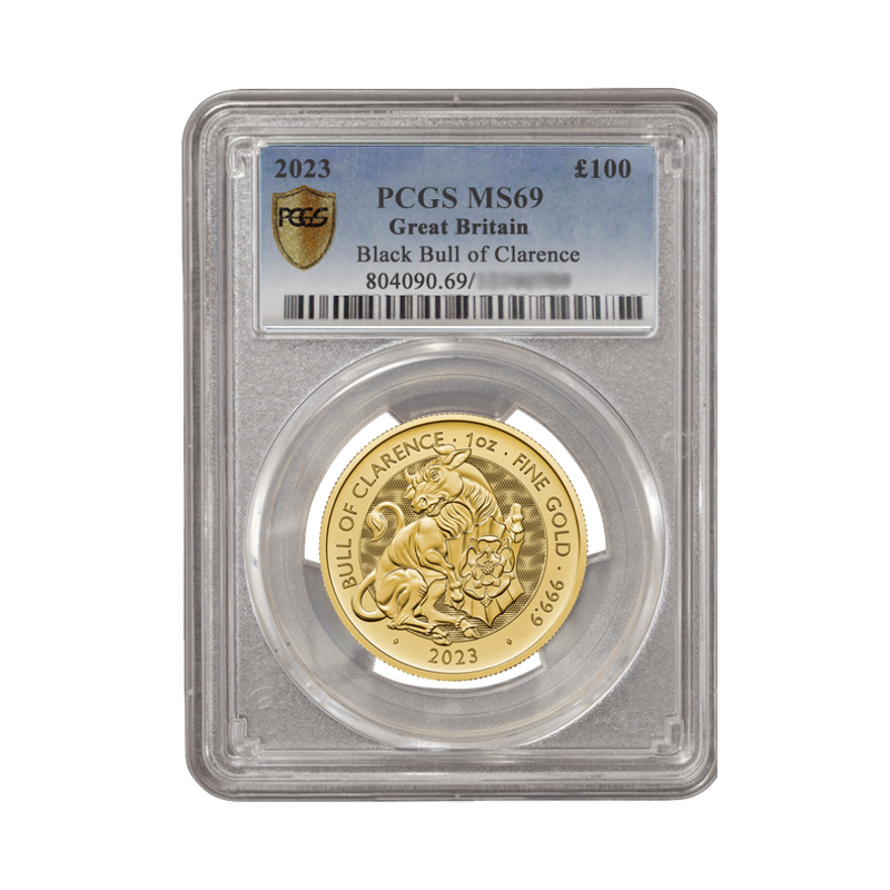 Royal Tudor Beasts 2023 Bull of Clarence 1oz PCGS-graded