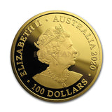 1 ounce gold coin 2020 ram bottlenose dolphin front