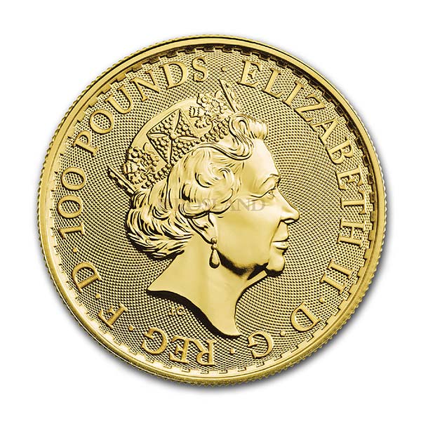 1 ounce gold coin 2021 Britannia back