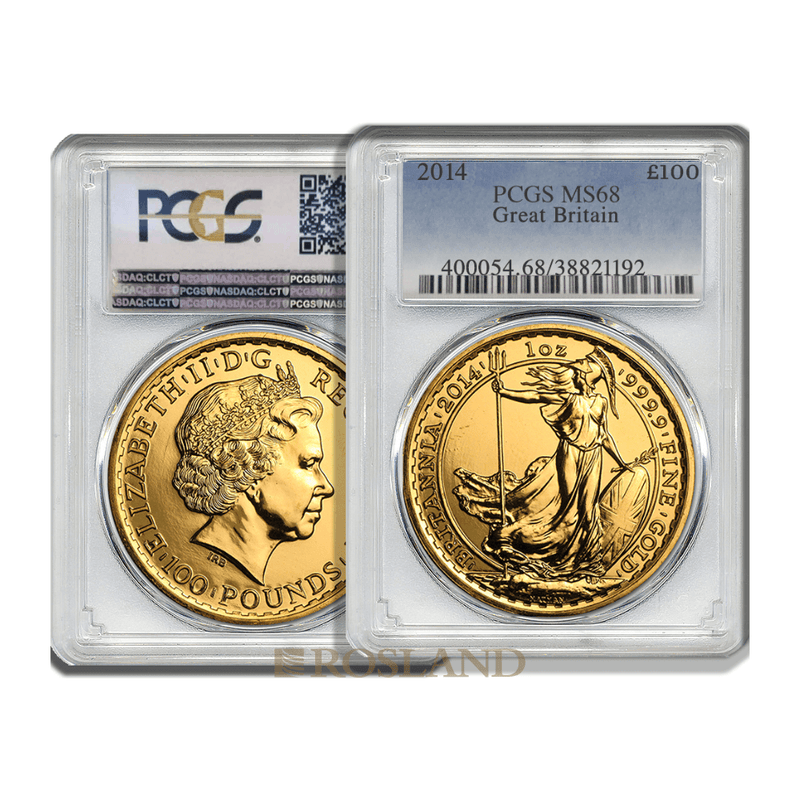 Britannia £100 1oz PCGS 2014 MS68