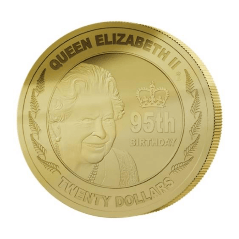 Queen Elizabeth II 95th Birthday 2021 24k Gold 2oz Twenty Dollars Coin