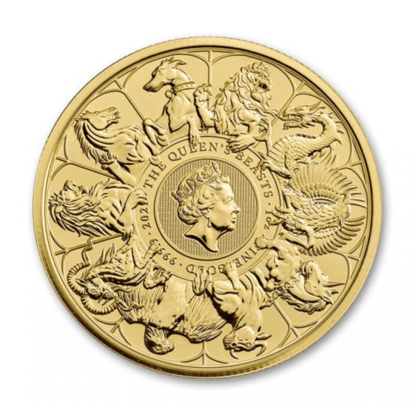 Queen's Beasts 2021 24k Gold Completer Coin MS70