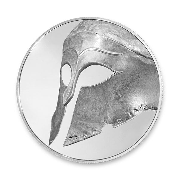 British Museum Greek Helmet Silver Front 1.5oz