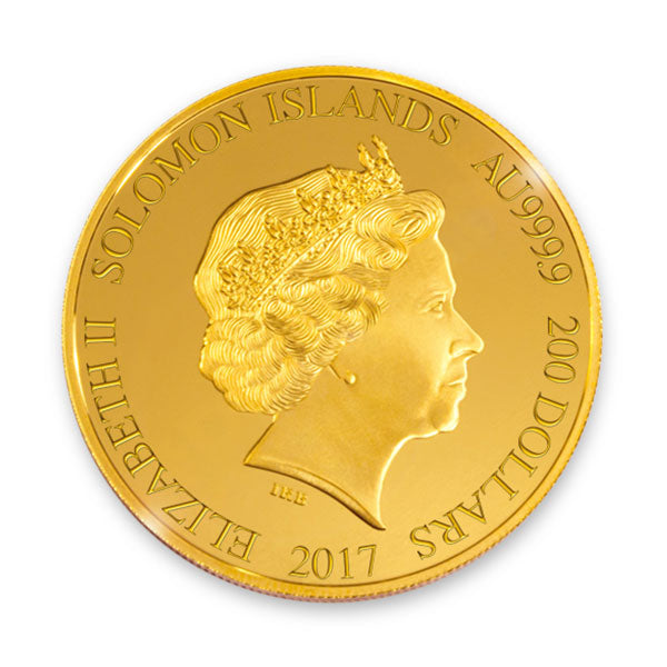 F1 2017 Gold 40mm Coin Obverse