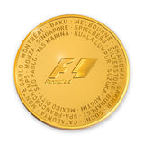F1 2017 Gold 40mm Coin Reverse