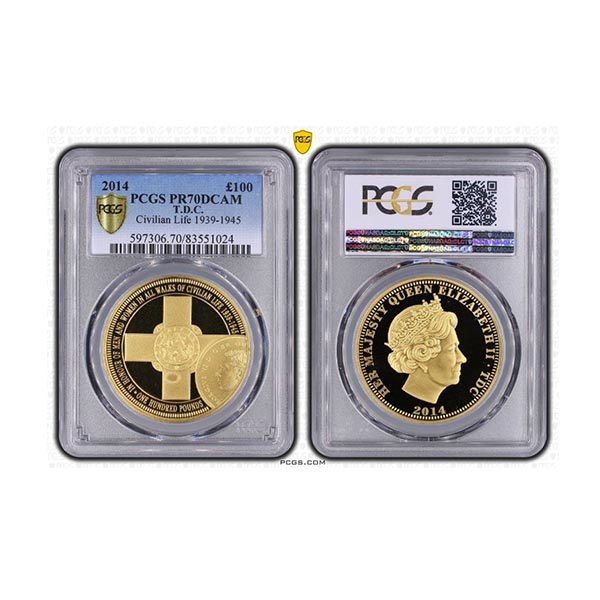 PCGS-graded George Cross Limited Edition Sovereign in Box | Rosland Gold