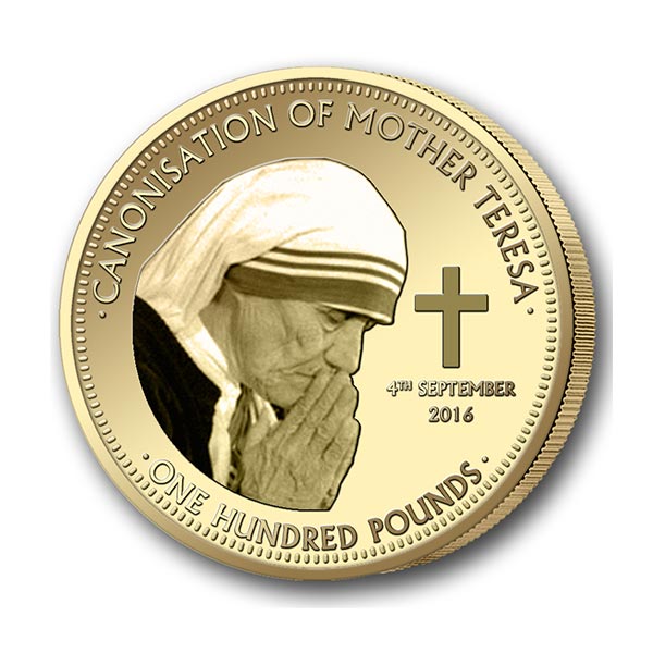 PCGS graded Mother Teresa 1oz Gold