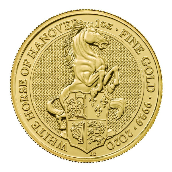The Queen's Beasts 2020 24k Gold White Horse MS70