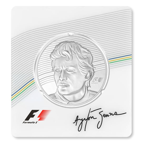 ayrton senna 2.5 oz gold silver box set