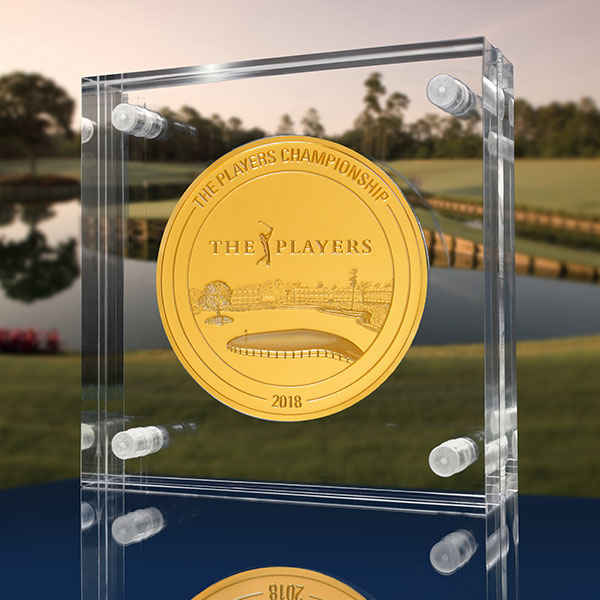 pga gold kilo coin in case