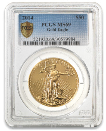 PCGS MS69 Gold Eagle gold coin