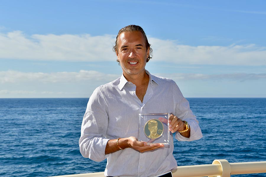 A limited edition 1kg gold coin, dedicated to Michael Schumacher, donated in Monaco